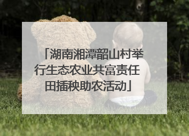 湖南湘潭韶山村举行生态农业共富责任田插秧助农活动
